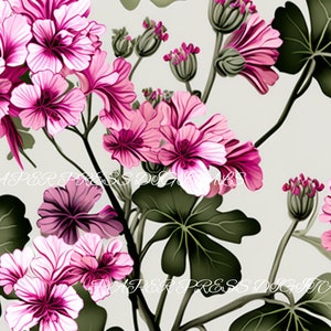 Bellissimi gerani finali, pagine di diario spazzatura, kit, download digitale, carta Scrapbooking, arte
