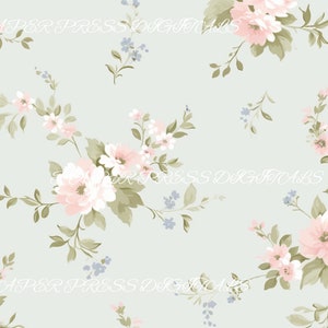 Country Cottage Vintage Wallpaper 2, Paper Pack, Digital Art Paper, Shabby Chic, Fogli Collage Scrapbook ad alta risoluzione - DOWNLOAD IMMEDIATO