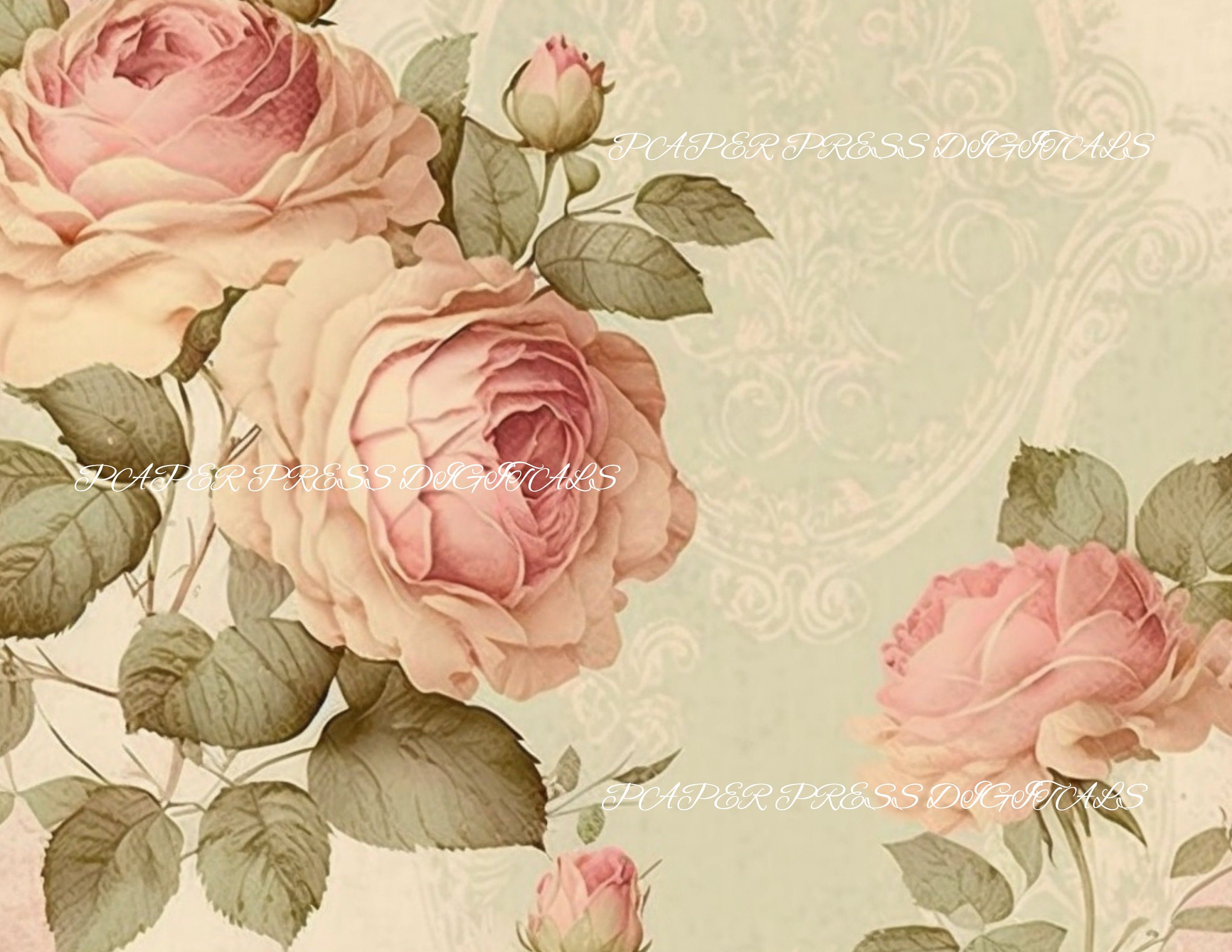 【通販 人気】 Chic Shabby Vintage Pages Journal Junk Pages, Journal Rose コレクション
