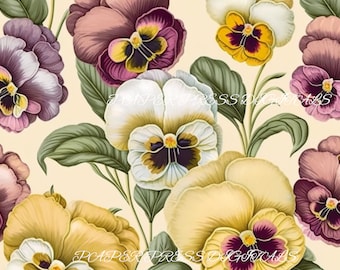 Paquete de papel digital de pensamientos Shabby Chic: hojas de collage (descarga instantánea)