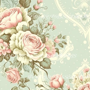 Shabby Chic Cottage Rose et Lace Journal Kit - Paper Pack, Digital Art Paper, Shabby Chic Paper Pack, High Resolution, - INSTANT DOWNLOAD