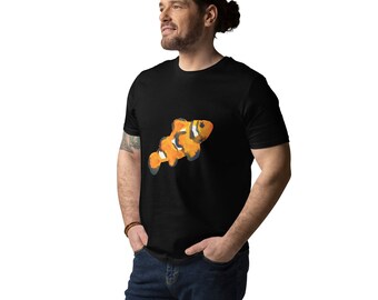 Camiseta unisex algodón orgánico estampado pez payaso