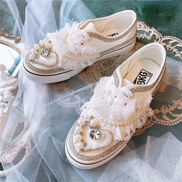 jeweled bridal shoes