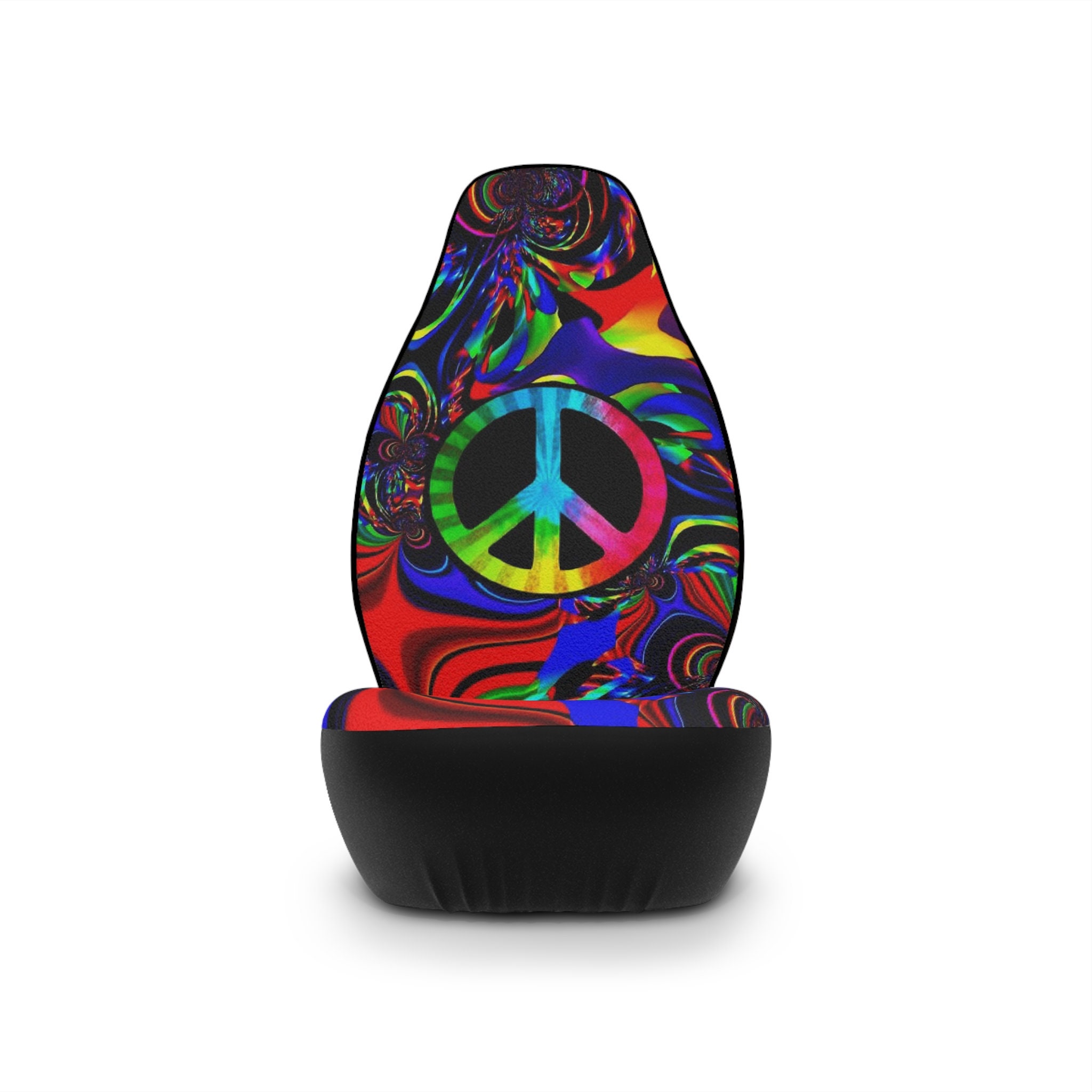 Rainbow Peace Sign Car Seat Covers ,Hippie Car Decor ,Boho Seat Covers