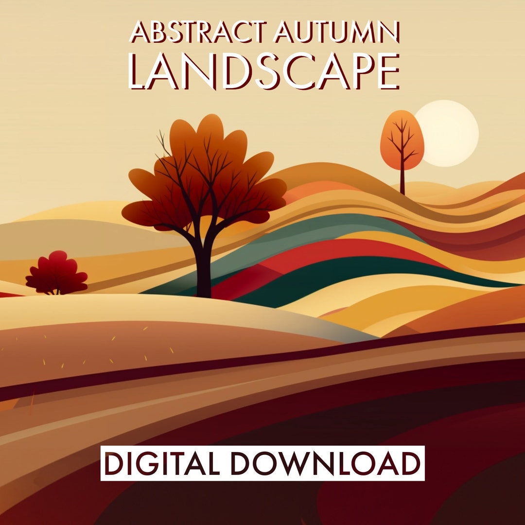 PRINTABLE Abstract Autumn Landscape | Gallery Set | Fall Decor | Autumn ...