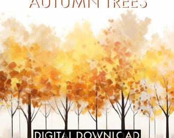 PRINTABLE Autumn Trees Gallery Set | Fall Decor | Autumn Print | Seasonal Art | Autumn Wall Art | Fall Foliage | Autumn Trees | Panorama