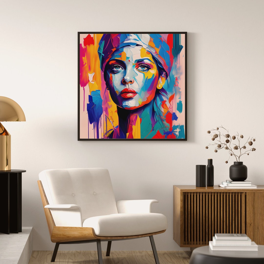 Printable Colorful Wall Art Aigenerated Digital Wall Etsy