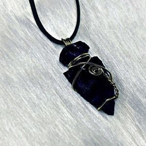 Black Obsidian Arrowhead Pendant