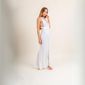 Wandelbares Boho Maxi Kleid: Strandhochzeit, Göttinnenkleid, multiway