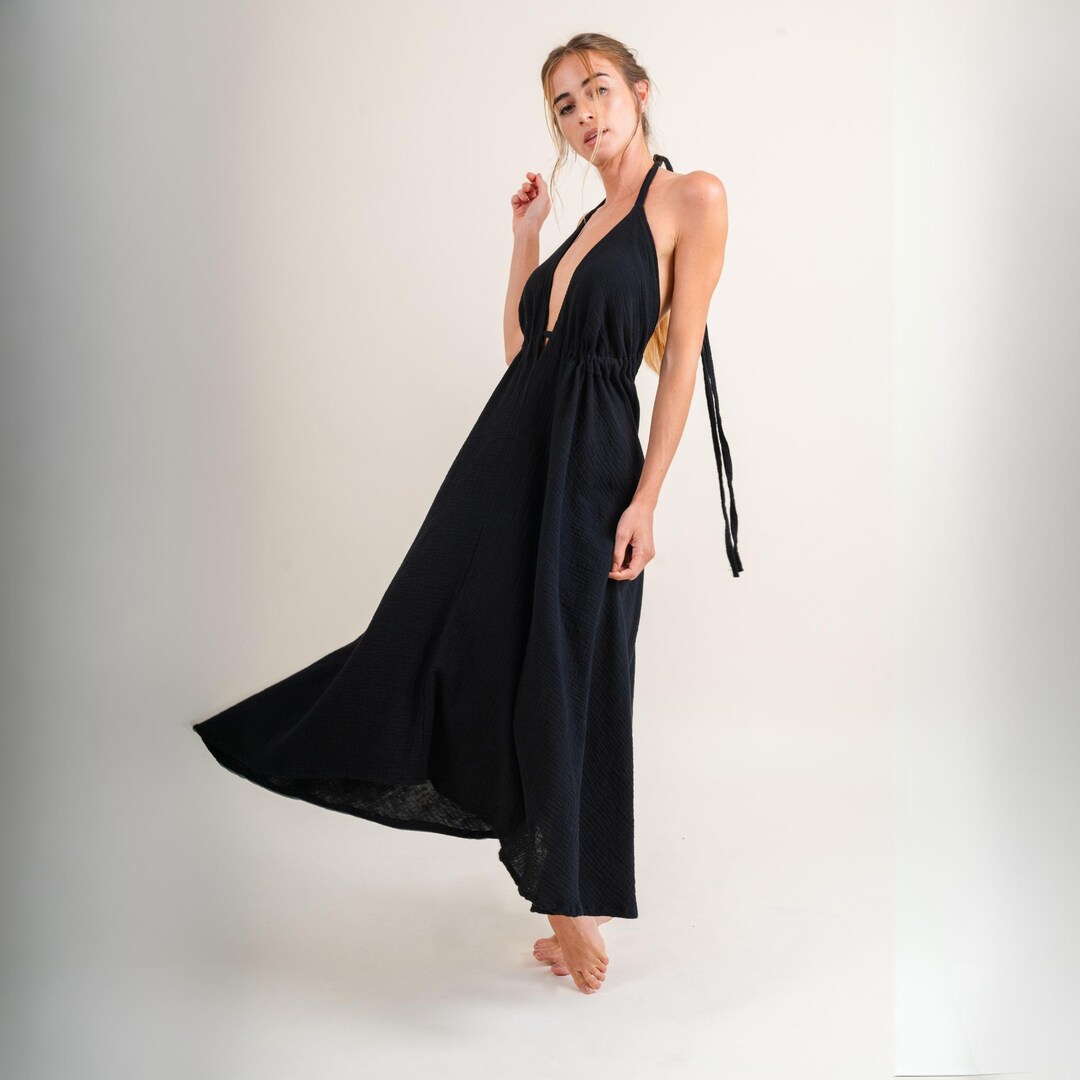 petal and pup black dresses Grasie Midi Dress - Black main image 1