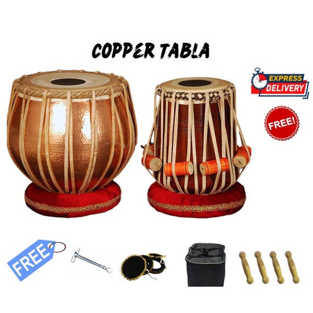 Copper Tabla Drum Set Indian Professional Bayan & Dayan Etsy