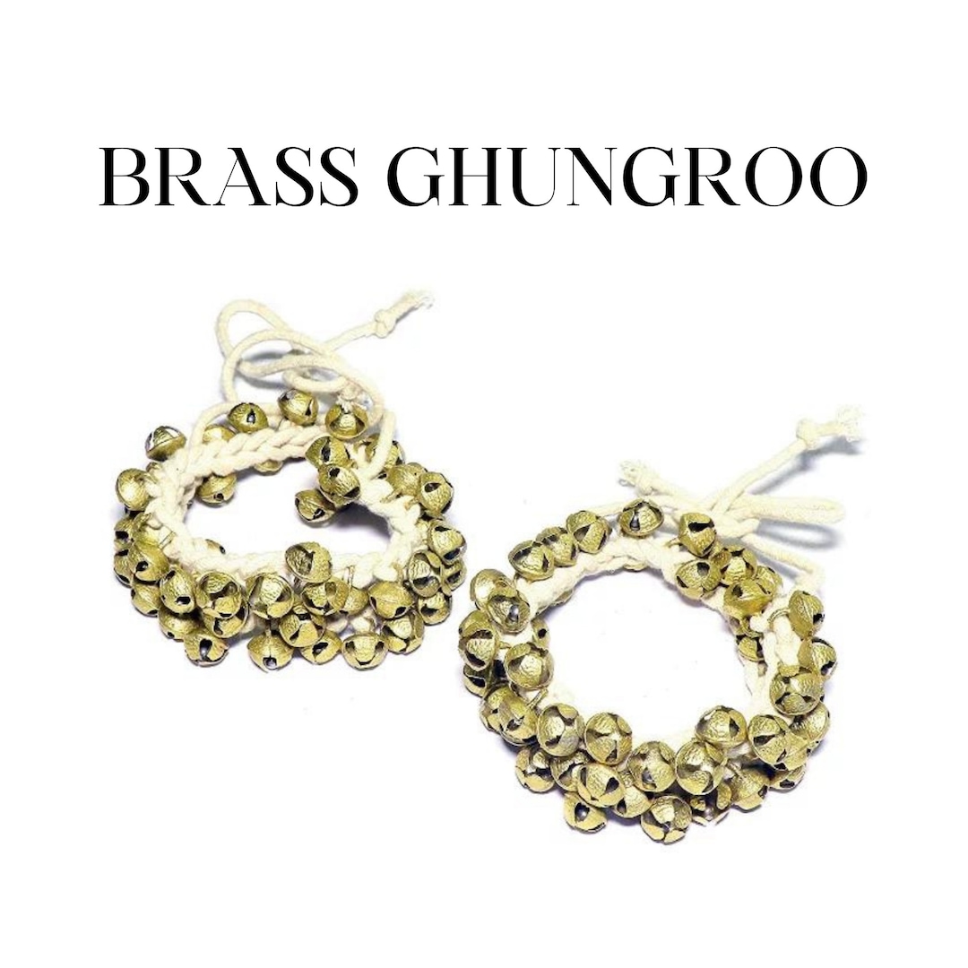 Ghungroo India Cotton String / Indian Classic Kathak Brass Ghungru Tobillera para baile