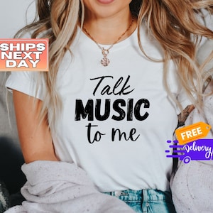 Talk Music To Me Shirt | Music is Therapy Shirt | Music Lover Tee | Music Lover Gift Tee | Fun Music Lover Shirt | DJ Shirt | Sound Therapy