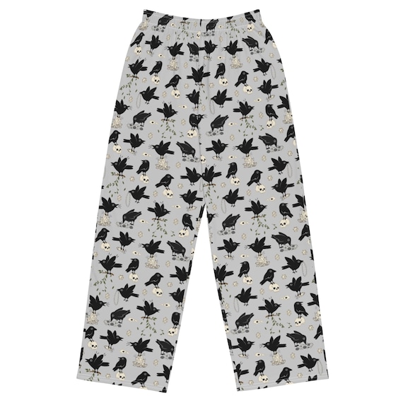 Jewel Thief Crows Unisex Lounge Pants // fog