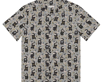 Plague Doctor Unisex Button Up Shirt // Moonstone