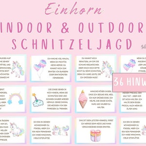 Búsqueda del tesoro de unicornios para niñas, búsqueda del tesoro de unicornios en interiores y exteriores, búsqueda del tesoro para imprimir, búsqueda del tesoro para fiestas de cumpleaños infantiles