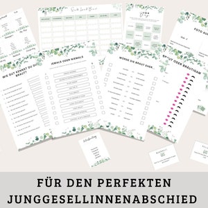 JGA games set for women, 11 editable JGA games, customizable bachelorette party game, bridal shower, template in DIN A4 image 2