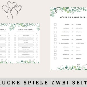 JGA games set for women, 11 editable JGA games, customizable bachelorette party game, bridal shower, template in DIN A4 image 5