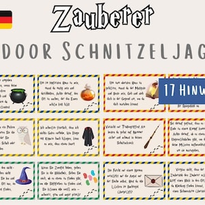 Scavenger hunt game magician for children, treasure hunt magician, children&#39;s party game, children&#39;s games for birthdays,