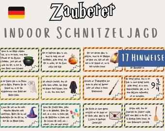 Scavenger hunt game magician for children, treasure hunt magician, children's party game, children's games for birthdays,