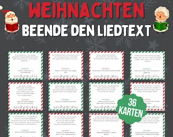 Juego de villancicos, juego de rompecabezas para Navidad, actividad familiar navideña, juego de fiesta navideña para niños y adultos