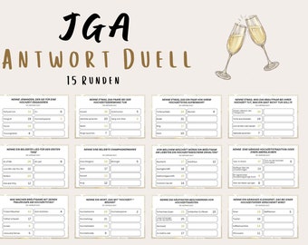 JGA game women - fun party game, JGA game with 15 rounds, bachelorette party game, bridal shower, wedding game