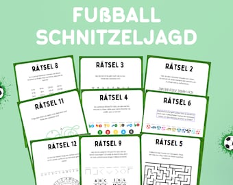 Football treasure hunt, football scavenger hunt, treasure hunt for children's birthdays, football party games, scavenger hunt to print out PDF