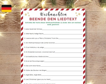 Juego de preguntas de villancicos, juego de rompecabezas para Navidad, actividad familiar navideña, juego de fiesta navideña para niños y adultos