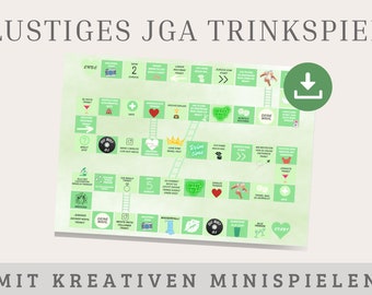 JGA Trinkspiel, Junggesellenabschied Spiel, JGA Frauen Spiel mit Anleitung, Sofort Download PDF