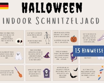 Halloween scavenger hunt game for kids, treasure hunt halloween party, kids halloween party game, kids games for halloween