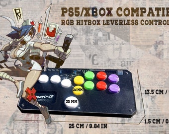 PS5/XBOX compatible RGB hitbox leverless controller