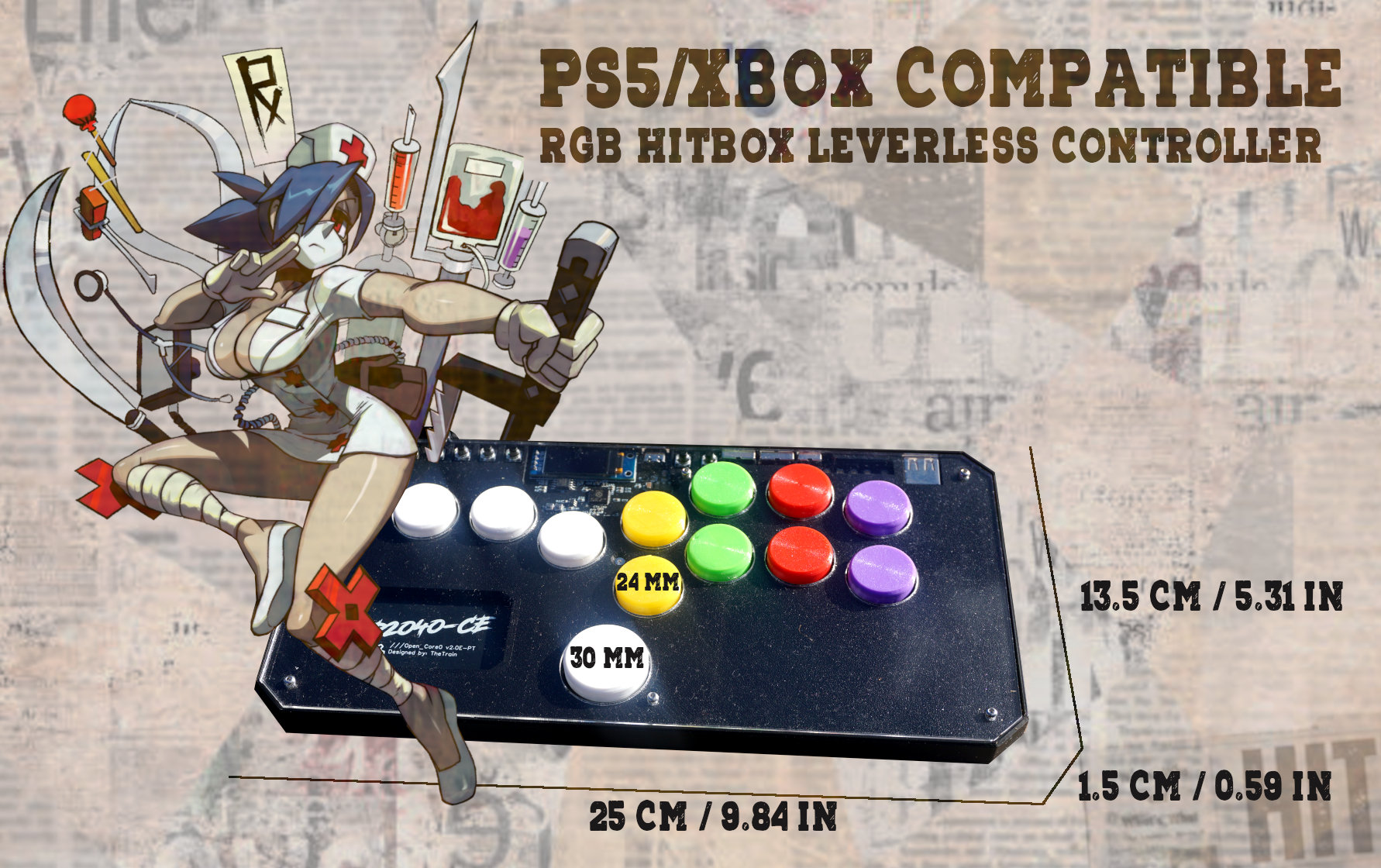 PS5/XBOX Compatible RGB Hitbox Leverless Controller - Etsy