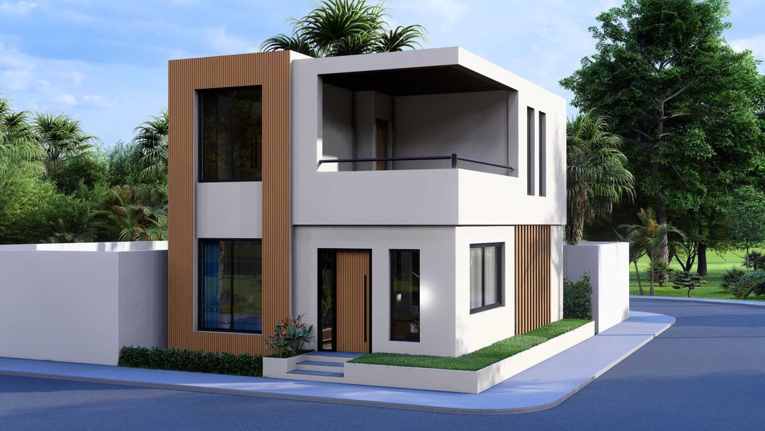 PLANTA Casa 7x9 Metros Plano de casa de 3 dormitorios Casa Moderna Casa ...