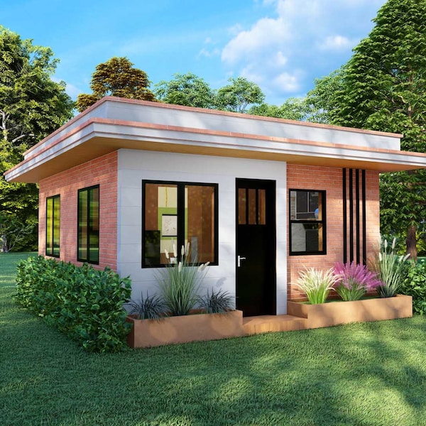 5x5 Meters Small House FLOORPLAN | 1 Bedroom House Plan | Modern Small House | 1 Story House