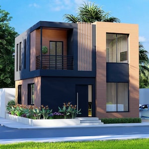 7x8 Meters Small House FLOORPLAN | 3 Bedrooms House Plan | Modern Small House | 2 Story House