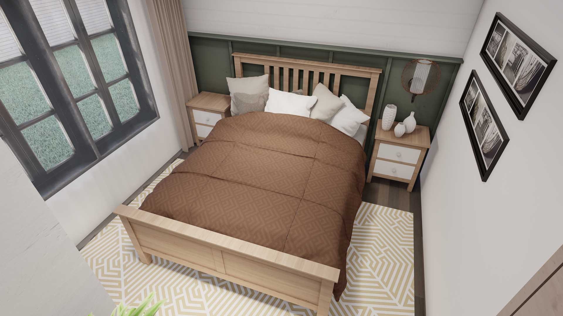 8x9 Meters Small House FLOORPLAN 1 Bedroom House Plan Modern Small