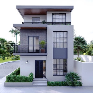 6x7 Meters Small House FLOORPLAN | 4 Bedroom House Plan | Modern House | 3 Story House