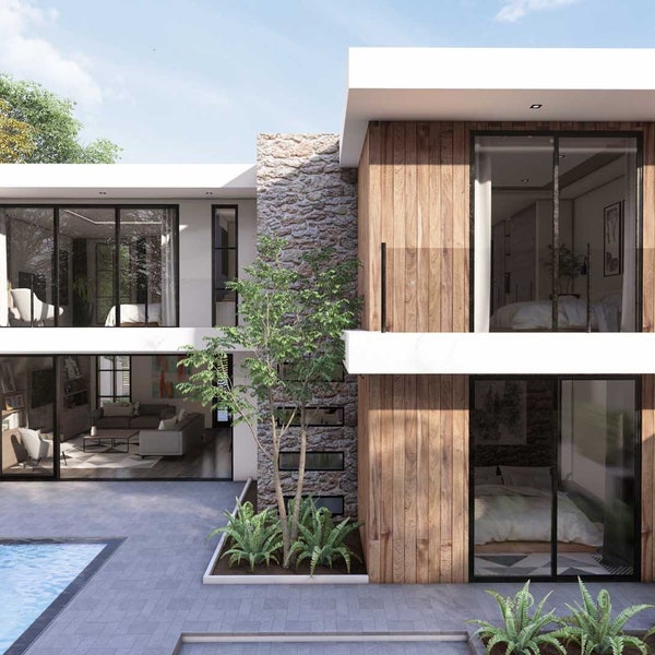 10x12 Meters Modern House FLOORPLAN | 3 Bedrooms House Plan | Modern House | 2 Story House
