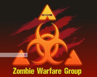 Zombie Warfare Group: Sticker | Metal Print| Car Sticker | Car Decals | Decals | Truck Decal | Wall Hanging | Zombie Wars | Zombie Decals |