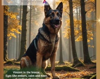 PERSONALIZED Haiku poem for your breed | Inspirational Dog Poetry | Refrigerator Dog Art | Magnet or Sticker - Read The Description Below
