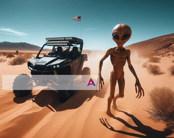 All Terrain Vehicle:  Explore  | Alien Sticker | All Terrain Vehicle Sticker |ATV Vehicle Decal | Alien Decal