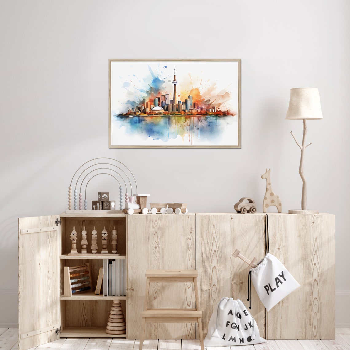 TORONTO CANADA SUNSET GICLEE CANVAS ART PRINT POSTER main image 1
