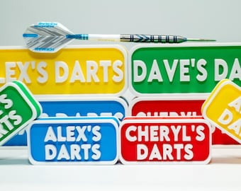 Personalized Dart Holder: 3D Printed Stand - Custom Name, Game Room Decor