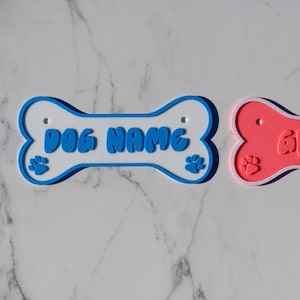 Custom 3D Printed Pet Name Sign - Personalized Dog Name Plaque - Any Name & Color - Pet Door Sign - Custom Pet Name Sign - Dog Room Decor