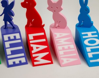 Personalized Animal Door Stop: 3D Printed Kids Room Decor