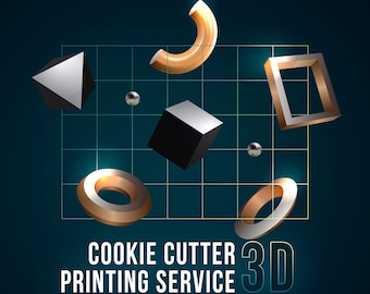 Custom 3D Printed Cookie Cutter & Fondant Embosser (PLA)