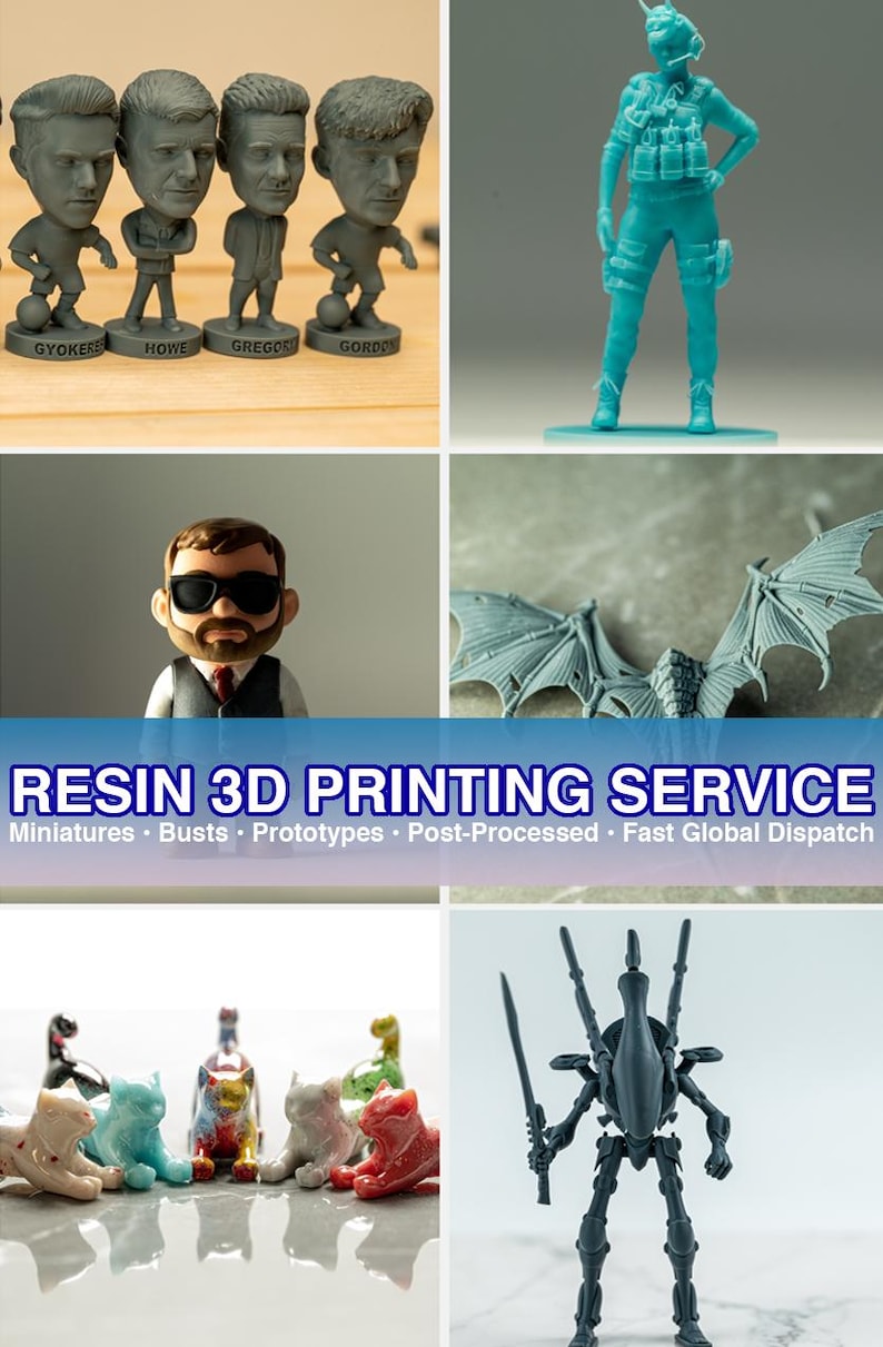 Curated visual reference: Gallery Detail: Custom Resin 3D Printing Service Miniatures Figurines Prototypes
