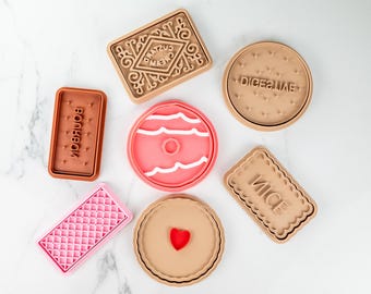 Juego de cortadores de galletas británicos: moldes para galletas impresos en 3D