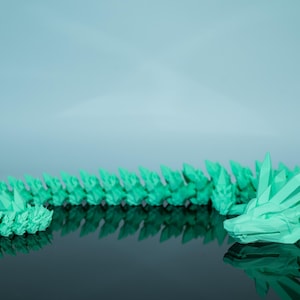 Gelenkkristalldrache 3D Gedruckt Hohe Qualität | Flexibles Fidget Spielzeug - Gliederdrache, Fidget Dragon, Drache Fidget Spielzeug, Schreibtischtier