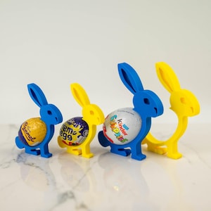 Portauovo a forma di coniglietto pasquale - Supporto per uovo di cioccolato stampato in 3D per Kinder Sorpresa Egg, Creme Egg, Caramel Egg - Riempitivo per cestino pasquale, bomboniera